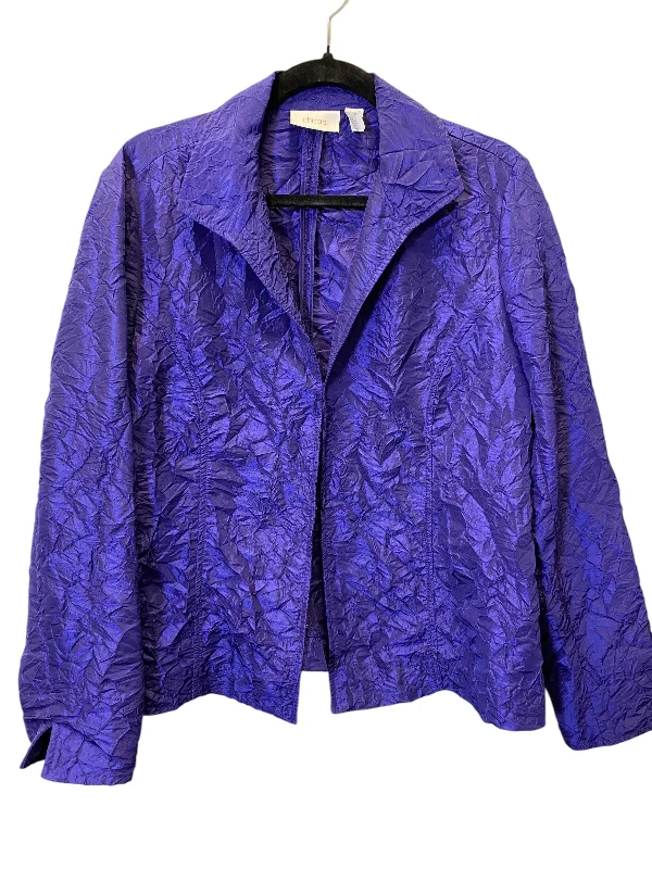 Women's Puffer Blazers -Blazer By Chicos In Purple, Size: S
