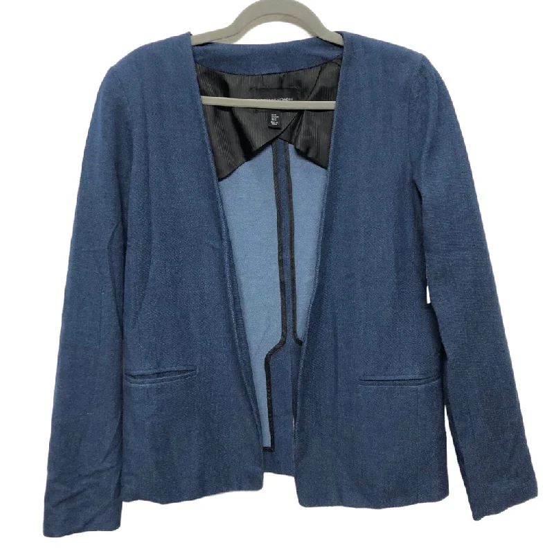 Women's Woolen Plaid Blazers -Blazer By Adrienne Vittadini In Blue, Size: M