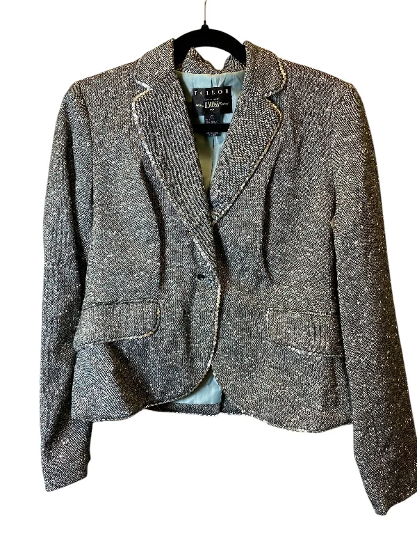 Women's Flannel Blazers -Blazer By Tailor By B Moss In Green, Size: M