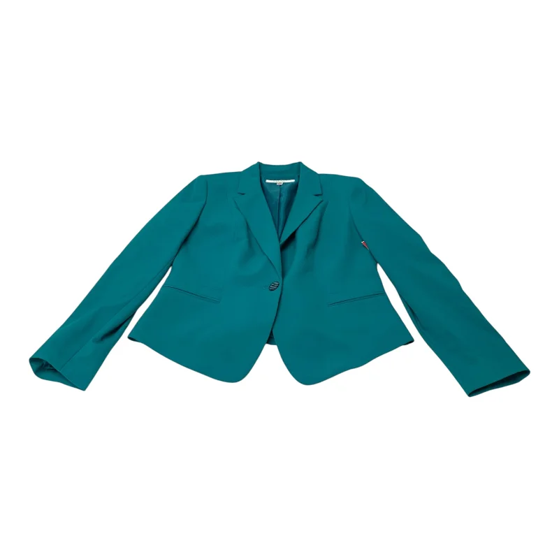 Women's Button-up Tweed Blazers -Blazer By Nine West In Blue, Size: M