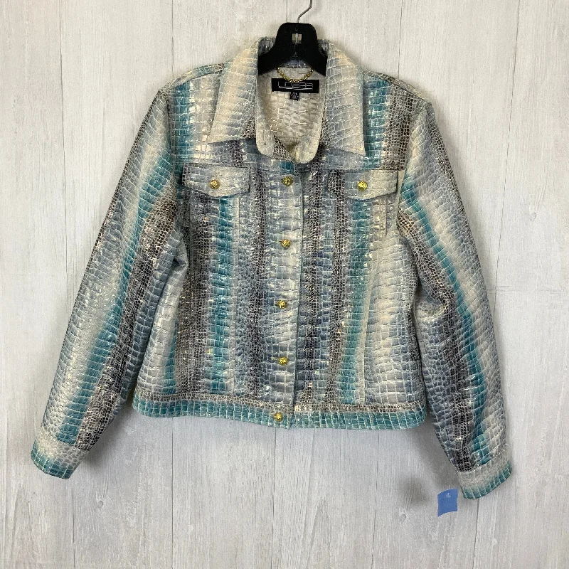 Women's Relaxed Blazers -Blazer By Clothes Mentor In Blue, Size: Lp