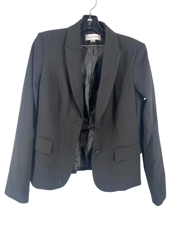 Women's Feminine Blazers -Blazer By Calvin Klein In Black, Size: 6