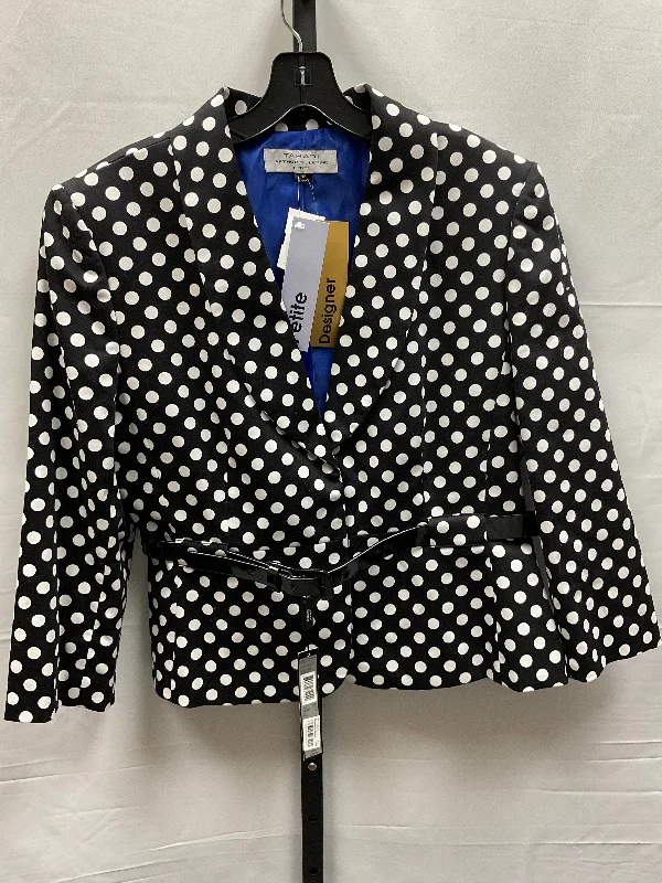 Women's Military-style Blazers -Polkadot Pattern Blazer Designer Tahari By Arthur Levine, Size Petite L Women's Military-style Blazers -Polkadot Pattern Blazer Designer Tahari By Arthur Levine, Size Petite L