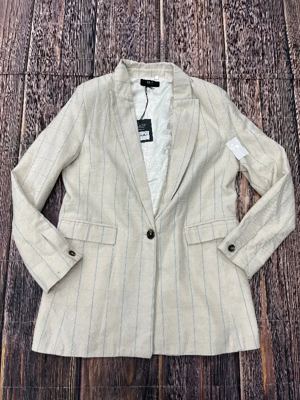 Women's Distressed Blazers -Blazer By Cmb In Tan, Size: L