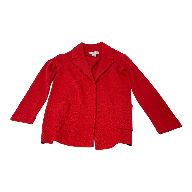 Women's Chilly Weather Blazers -Blazer By Clothes Mentor In Red, Size: S