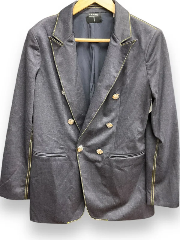 Women's Cool-Weather Office Blazers -Blazer By Tahari By Arthur Levine In Blue Denim, Size: M Women's Cool-Weather Office Blazers -Blazer By Tahari By Arthur Levine In Blue Denim, Size: M