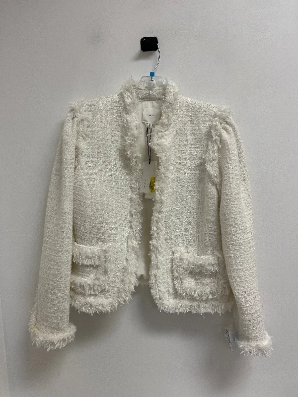 Women's Woolen Office Blazers for Fall -Blazer By A Loves A In White, Size: Xl