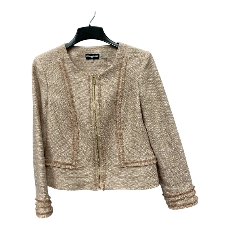 Women's Striped Blazers -Blazer By Karl Lagerfeld In Pink, Size:L