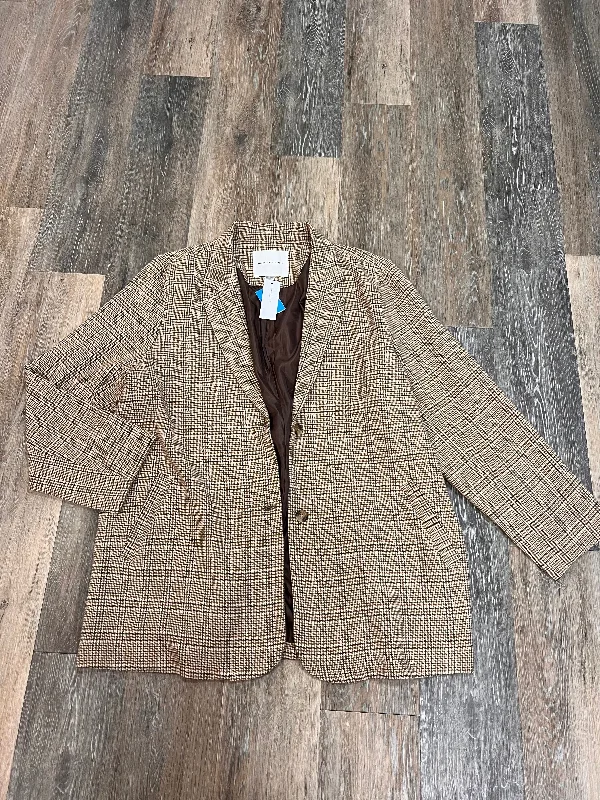 Women's Plaid Tailored Blazers -Blazer By American Eagle In Plaid Pattern, Size: Xxl