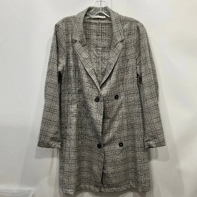 Women's Gold Button Blazers -Blazer By Abercrombie And Fitch In Plaid Pattern, Size: M Women's Gold Button Blazers -Blazer By Abercrombie And Fitch In Plaid Pattern, Size: M