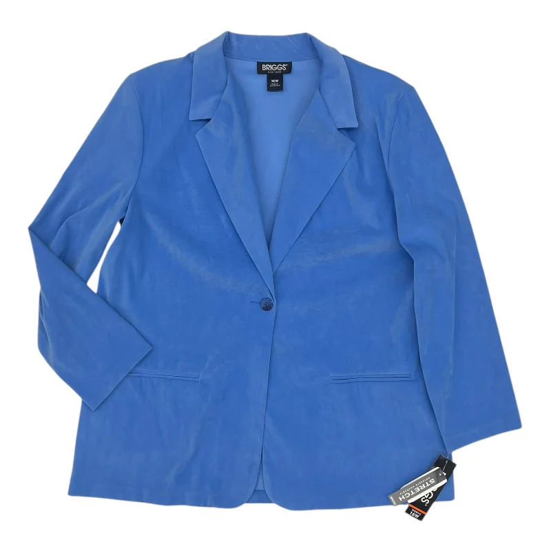 Women's Casual Work Blazers -Blazer By Briggs In Blue, Size:Xl