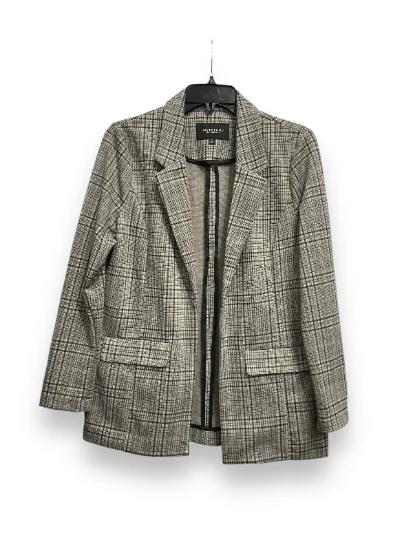 Women's Tweed Woolen Blazers -Blazer By Liverpool In Plaid Pattern, Size: S