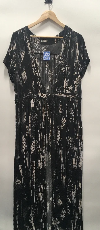 Kimono with Graphic Print-Black Kimono Free People, Size L