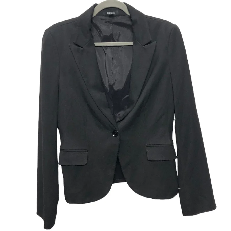Women's Plaid Tailored Blazers -Blazer By Express In Black, Size: 8