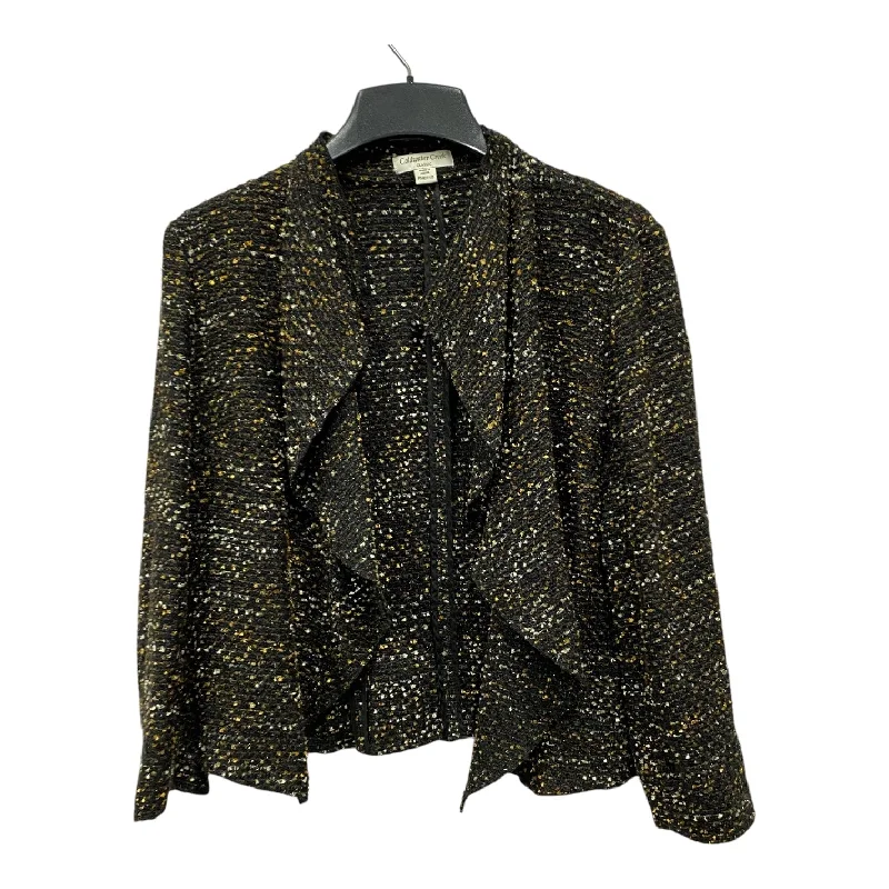 Women's Modern Checkered Blazers -Blazer By Coldwater Creek In Black, Size:Mp