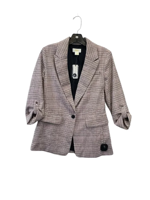 Women's Military Style Double Blazers -Blazer By Maeve In Brown & Pink, Size: 0x