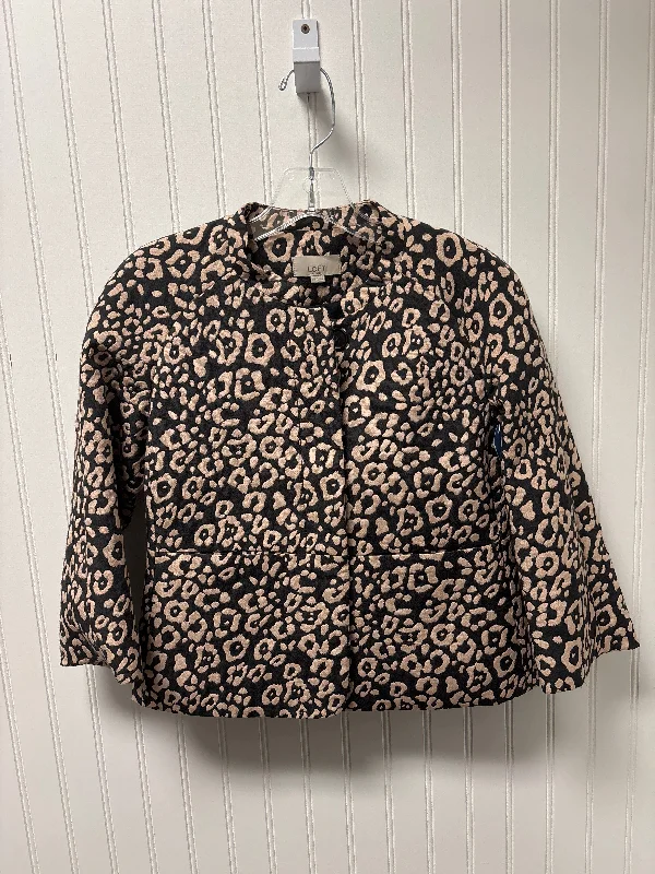 Women's Textured Patterned Blazers -Blazer By Loft In Animal Print, Size: Xsp