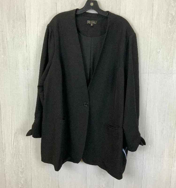 Women's Designer Blazers -Blazer By Clothes Mentor In Black, Size: 3x