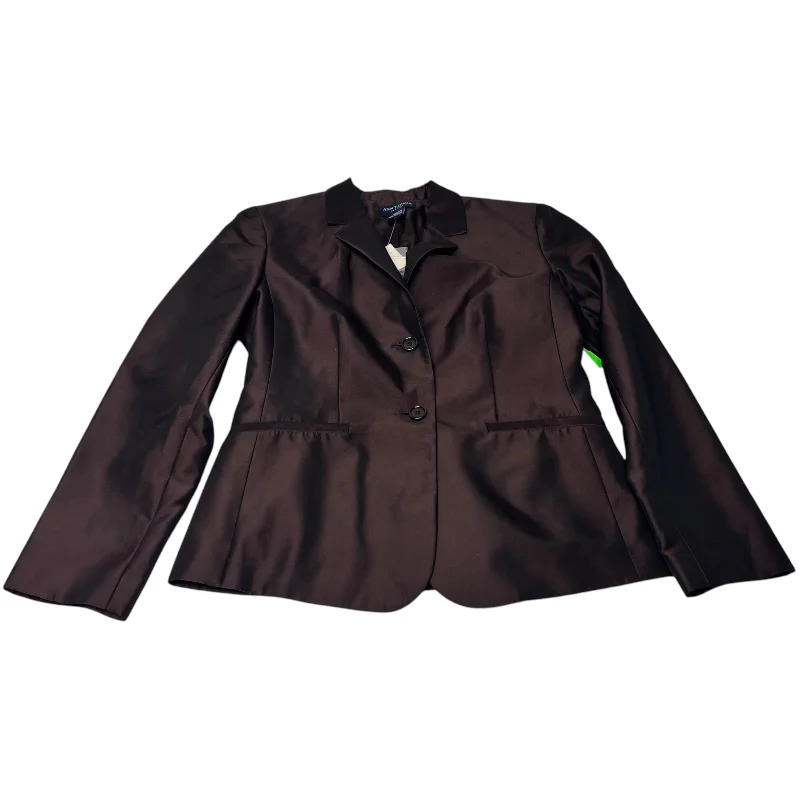Women's Padded Shoulders Blazers -Blazer By Ann Taylor In Brown, Size: Xsp