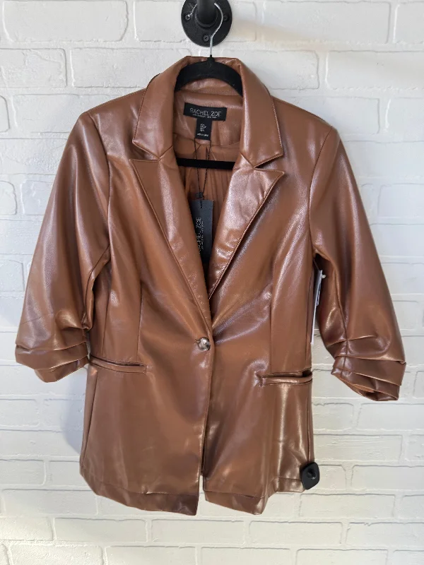 Women's Checkered Winter Blazers -Blazer By Rachel Zoe In Brown, Size: S
