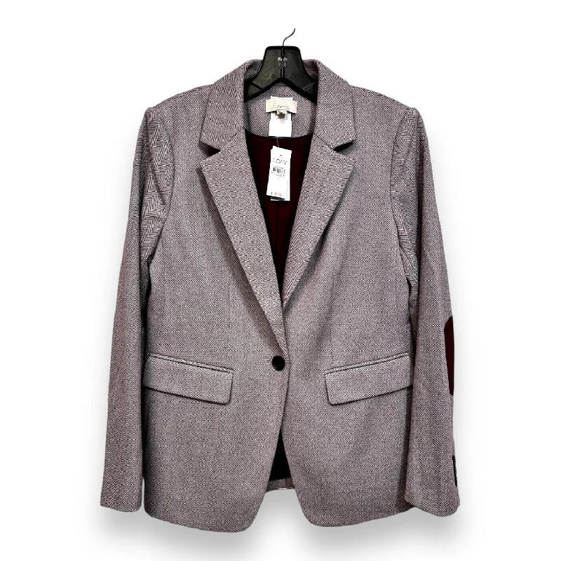 Women's High-waisted Blazers -Blazer By Loft In Plaid Pattern, Size: 4