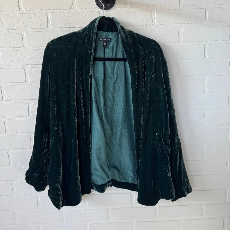 Women's Blazers with a Relaxed Fit -Blazer By Eileen Fisher In Green, Size: Xs