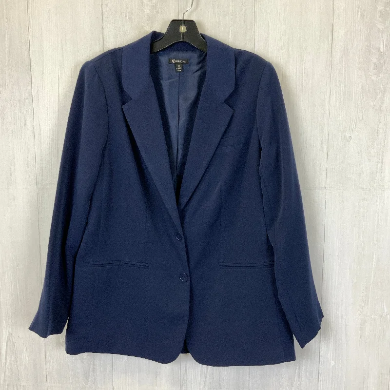 Women's Woolen Winter Blazers for Office -Blazer By Versona In Navy, Size: M