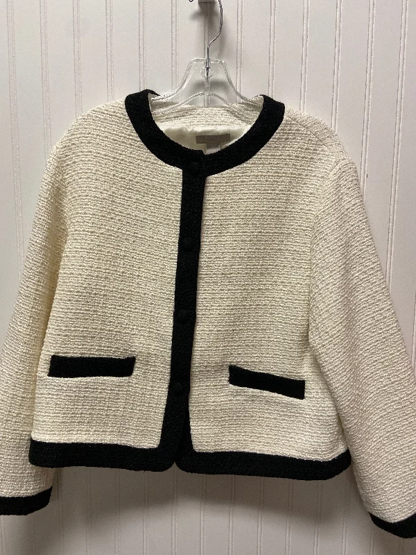 Women's Wool Mix Blazers -Blazer By H&m In Cream, Size: M