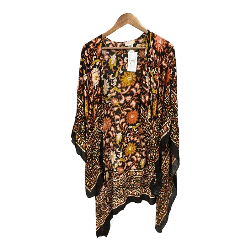Kimono for Shopping-Kimono By Evereve In Black & Brown, Size: Os