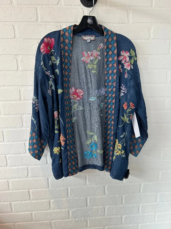 Kimono for Casual Outings-Kimono By Johnny Was In Blue Denim, Size: M