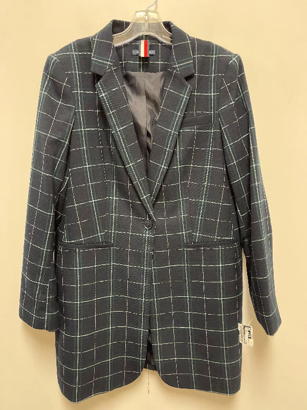 Women's Fall Woolen Blazers -Blazer By Tommy Hilfiger In Navy, Size: L