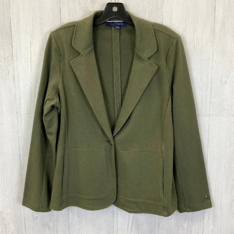 Women's Blazers with Stylish Wool Tweed -Blazer By Tommy Hilfiger In Green, Size: L