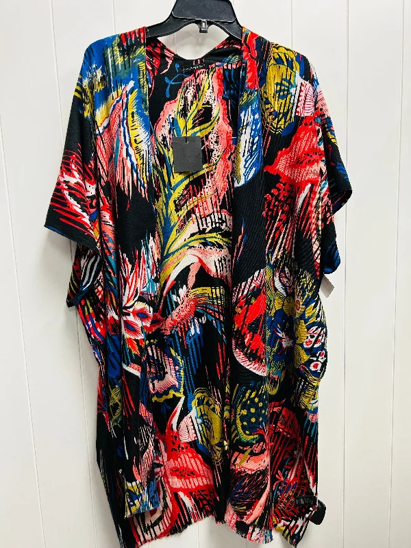 Kimono with Chiffon Fabric-Kimono By Do Everything In Love In Black & Red, Size: Osfm