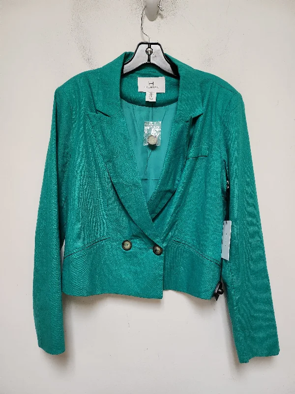 Women's Fashion Wool Blazers -Blazer By Halston In Green, Size: M