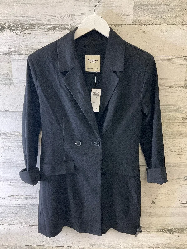 Women's Button-front Blazers -Blazer By Abercrombie And Fitch In Black, Size: Xsp