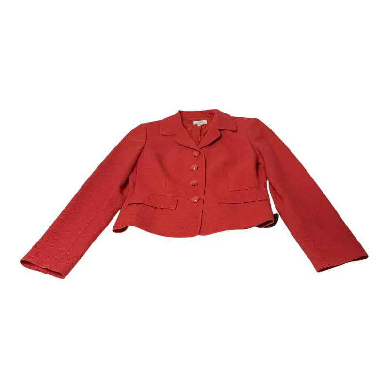 Women's Tweed Patterned Blazers -Blazer By Loft In Red, Size: S