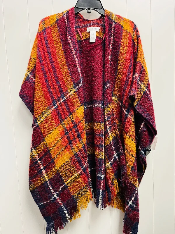 Kimono with Open Back-Kimono By Nine West Apparel In Red & Yellow, Size: Osfm