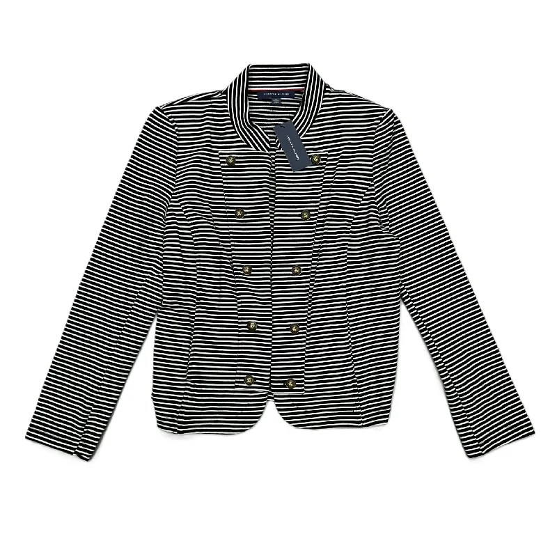 Women's Casual Button Blazers -Blazer By Tommy Hilfiger In Black & White, Size: Xl