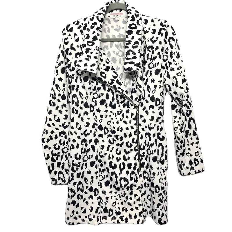 Women's Tweed Office Blazers -Blazer By Andree By Unit In Black & White, Size: S