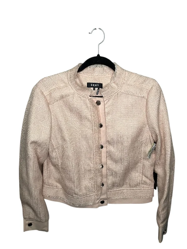 Women's Blazers with Lapels -Blazer By Dkny In Cream, Size: S