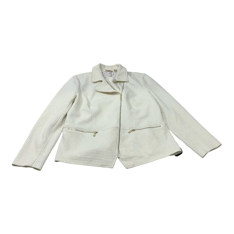 Women's Checked Slim Blazers -Blazer By Chicos In White, Size: L