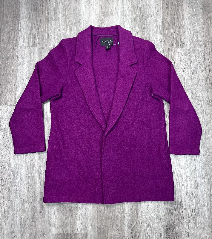 Women's Blazers with Ruffle Detailing -Blazer By Rachel Zoe In Purple, Size: Xl