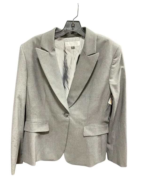 Women's Reversible Blazers -Blazer By Tahari By Arthur Levine In Grey, Size: 16