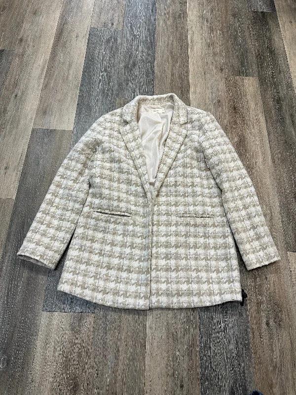 Women's Trendy Blazers for Summer -Blazer By The Nines In Cream, Size: L