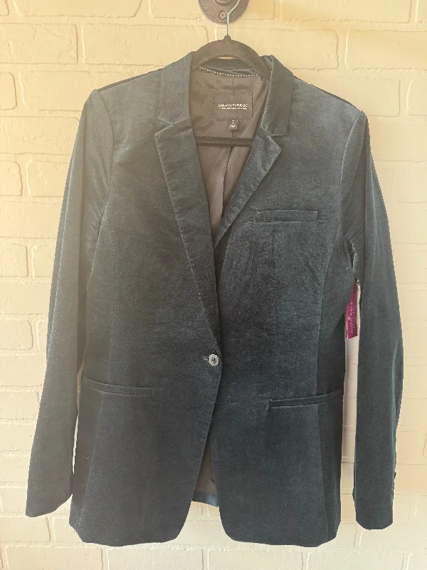 Women's Cozy Woolen Blazers -Blazer By Banana Republic In Navy, Size: 12