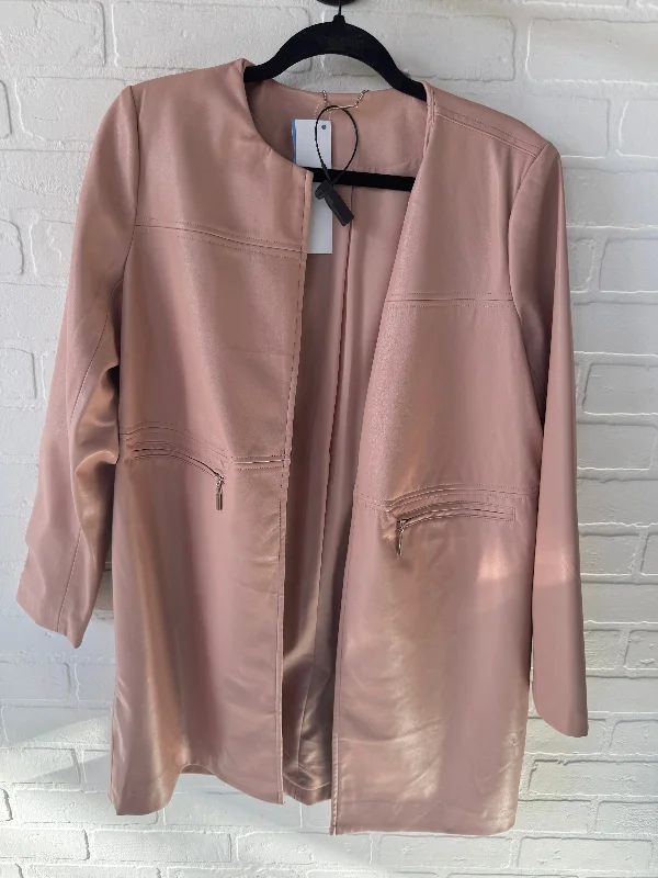 Women's Blazers with Patchwork Details -Blazer By Chicos In Pink, Size: M