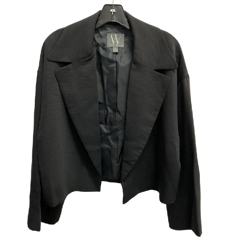 Women's Woolen Winter Blazers for Office -Blazer By Worthington In Black, Size: L
