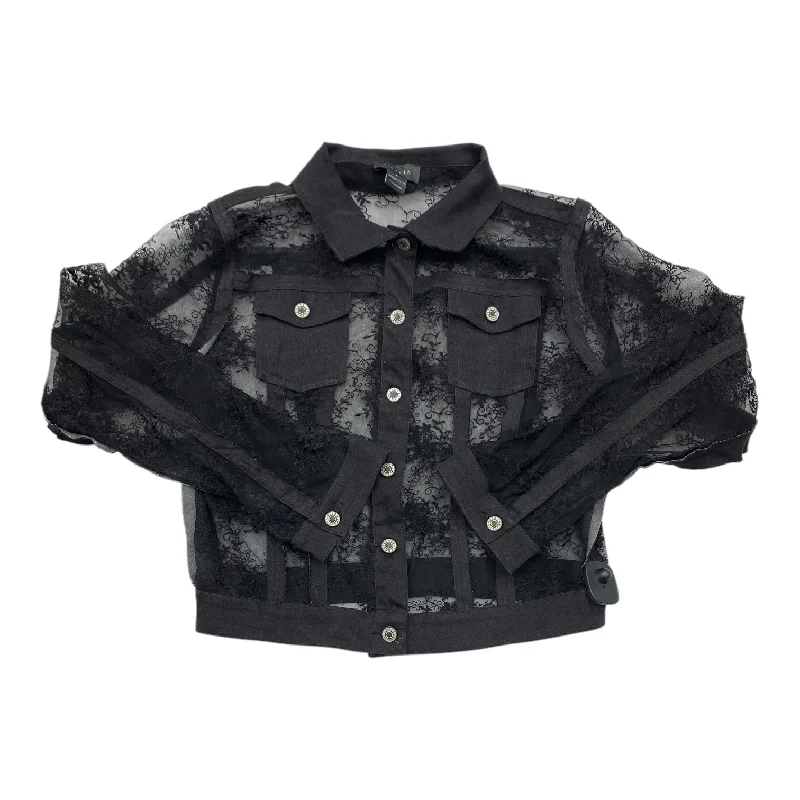 Women's Winter Wool Tweed Blazers -Blazer By Cmc In Black, Size: L