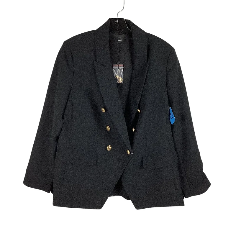 Women's Black Button-up Blazers -Blazer By Express In Black, Size: L