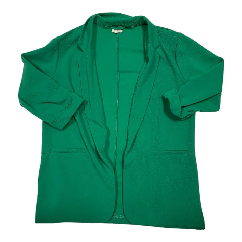 Women's Buttoned Tailored Blazers -Blazer By Maurices In Green, Size: 1x